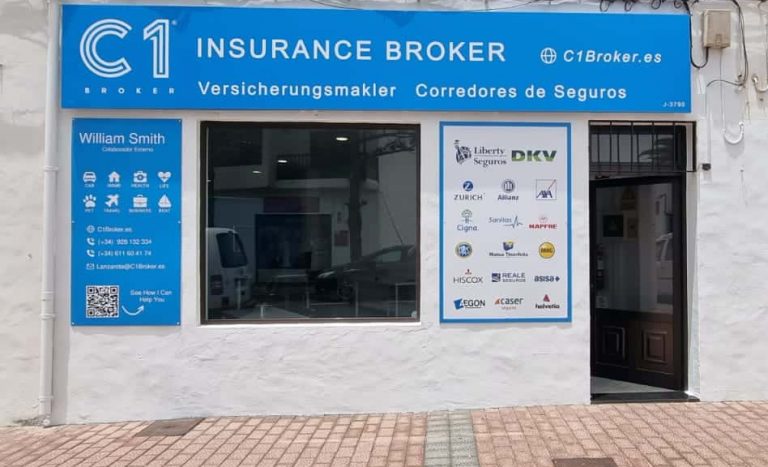 C1 Broker Lanzarote - Insurance Broker in Lanzarote - Car Insurance Lanzarote House Health Liberty Axa Zurich Allianz DKV Sanitas